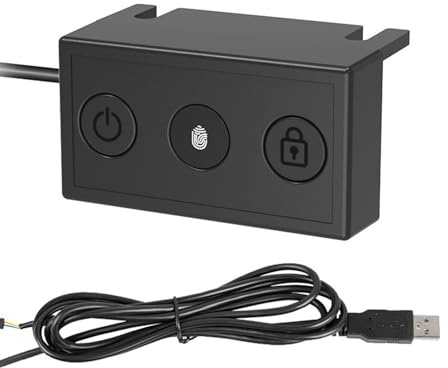 Fingerabdruck-Power-Taste, Desktop-Computer-Bildschirm, Netzschalter, Push-Computer-Host-Taste, Stromversorgung mit USB-Kabel, Fingerabdruck-Authentifizierungsgerät