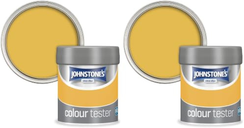 Johnstone's - Paint Tester Pots - Wall & Ceiling Paint - Crushed Pineapple - Emulsion - Easy to Apply - Dry in 1-2 Hours - 75ml (Pack of 2)