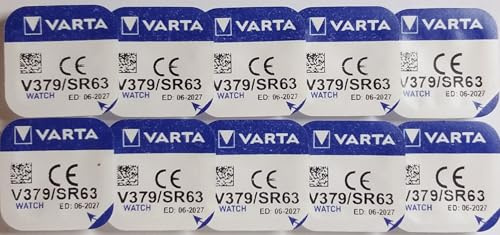 VARTA V379 SR521SW Lot de 10 Piles Bouton V379