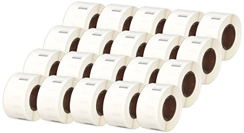 20 Rollen 99017 S0722460 50mm x 12mm Etiketten kompatibel für LabelWriter 4XL 450 400 330 320 310 Twin Turbo Duo Seiko SLP 450 430 420 400 240 220 200 120 100 Pro Plus (220 Etiketten pro Rolle)
