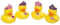 Schnooridoo 4 x Prinzessin Badeenten Duck Princess Gummiente Ente Badewanne Spielzeug Kinder Pool