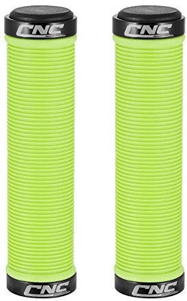 EASTERN POWER Puños para Bicicleta de Montaña, BMX, MTB y Plegable - Antideslizantes de Caucho con Doble Bloqueo - Verde