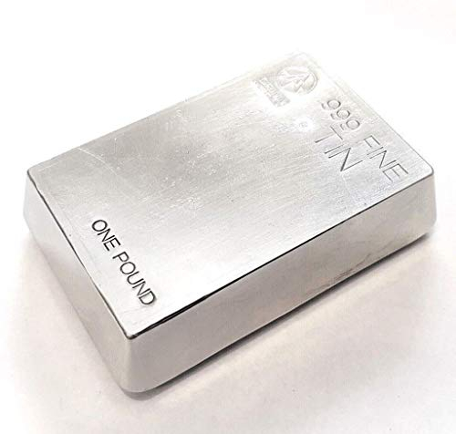 Sammlung von Zinnbarren (Sn) verschiedener Gewichte: (Zinnbarren 1lb)