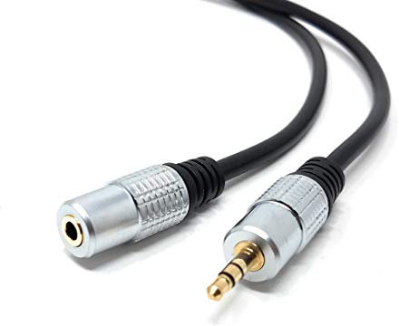 Maincore 1m 3.5mm Stereo Extension AUX Cable – Male to Female Audio Lead with Gold-Plated Connectors for Headphones, DJ, Music Studio, Home Audio, and Hi-Fi Systems