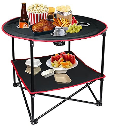Portable Folding Picnic Table Outdoor Camping Table with Storage Bag