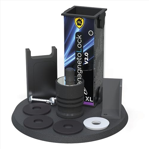 Magnetolock V2.0 (schwarz). Sicherheitsverriegelung für Fenster und Schiebetüren. Verriegelung mit geschlossenem und geöffnetem Fenster. Sicherheit für Kinder, Babys und Haustiere.