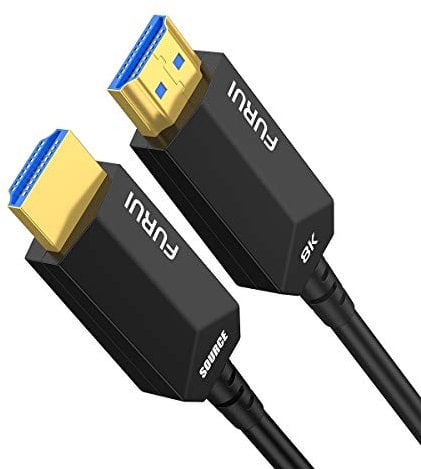FURUI 8K Fiber HDMI Cable 75ft, Fiber Optic HDMI 2.1 Cable [8K@60Hz,4K@120Hz], 48Gbps, Dynamic HDR, eARC, BT.2020 Compatible with RTX 3080/3090 Xbox Series X PS5 Denon AV Receiver LG Samsung Sony TV