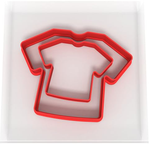 Custom Cutters Shirt Shaped Cookie Cutter | Plastic Cutter for Baking, Fondant, Clay, Pastry, Icing, Jewellery (5CM + 8CM)