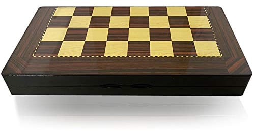 Spielbrett mit 30 Spielsteinen und 2 Würfeln, Backgammon Turnier-Set mit Polyester beschichtet, Backgammon für Turniere, Indoor und Familienspaß c