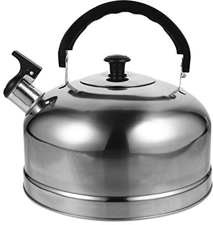 Cabilock Pfeifender Wasserkessel 4L Edelstahl Wasserkocher Pfeifkessel Pfeifenkessel Induktion Teekessel Flötenkessel für Küche Zuhause Gas Herd Camping Gasherd
