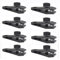 8 Stück Zeltplanen Clip Tarp Clip Zelte Clip, Planenclips aus Kunststoff, Multifunktion Planenclip für Camping, Planen, Wohnwagen, Garten (Schwarz)