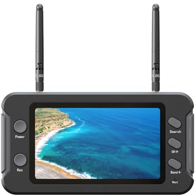 SoloGood 4.3 FPV Monitor with DVR 40CH 800 x 480 IPS Display Receiver Built in Battery 5.8Ghz for RC Multicopter FPV Drone Parts...