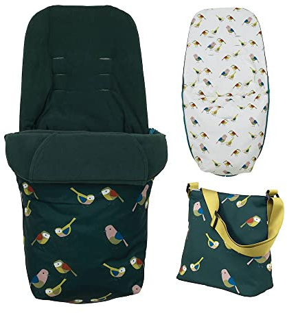 Cosatto Giggle Accessory Pack – Change Bag & All Season Footmuff, Birdland