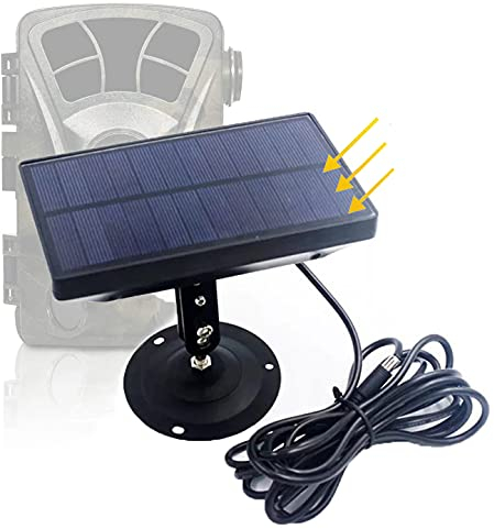 scosao Caméras de Chasse Panneau Solaire DC 9V/2400mAh Rechargeable Batterie Externe Portable Power Bank Étanche Chargeur Solaire, Compatible avec Les caméras de Chasse et Piege Photographique (9V)