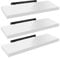 WOLTU Étagères Murales,Tablette Murale de Lot de 3, Étagère Flottante, Étagère à Livres, CD DVD, Panneau de Bois, 100x22,9x3,8cm, Blanc, RG9482ws-3