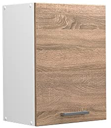 Vicco Hängeschrank R-Line, hängender Küchenschrank, Sonoma/Weiß, 45 cm
