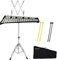 ENNBOM Schwarzes Glockenspiel mit 32 Tönen und Notenklammer, Xylophon-Instrumenten-Set mit verstellbarem höhenverstellbarem Rahmen (32 Noten, schwarz)