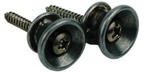 Guyker Rust Color Strap Lock Button - 2Pcs Security Straplock Quick Release Strap Retainer System for Electric Guitar, Bass, Replacement