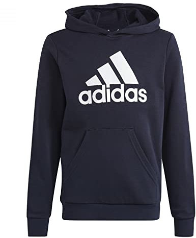 adidas Unisex - Bambini Big Logo Essentials Cotton Hoodie, Legend Ink/White, 11-12 Years