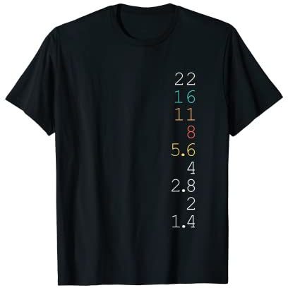 Photographer Gifts for Men Women Kids Camera Aperture Values T-Shirt