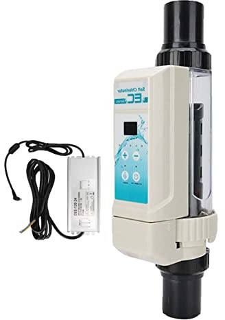 LMYYDES SPA Pool Salz Chlor Maschine 8g/12g/16g/20g/h Salzwasser Chlor Generator Elektrolyse Salz Chlorinator EC8/EC12/EC16/EC20,16g/h