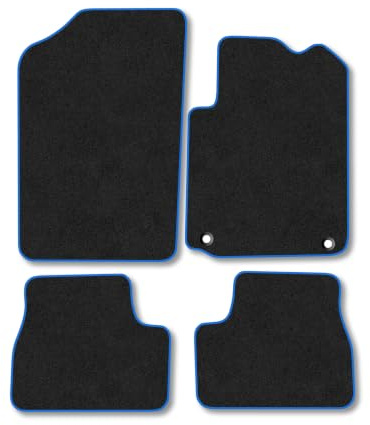 DS 3 (2016-2019) Carpet Car Mats | Blue Edge Trim Tailored Fit Floor Mats Full Coverage Protection Accessories Easy Clean Anti Slip Made in the UK