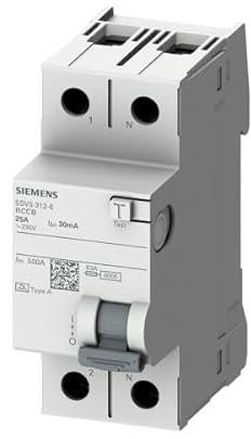 SIEMENS Interruttore differenziale puro DIFF. 2P 25A 30MA TIPO A NON ACC. SI5SV53126 5SV53126