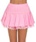 Owegvia Mini gonna a pieghe da donna Fairycore a forma di A in pizzo a strati con volant elastico in vita gonna corta in pizzo floreale, rosa, L