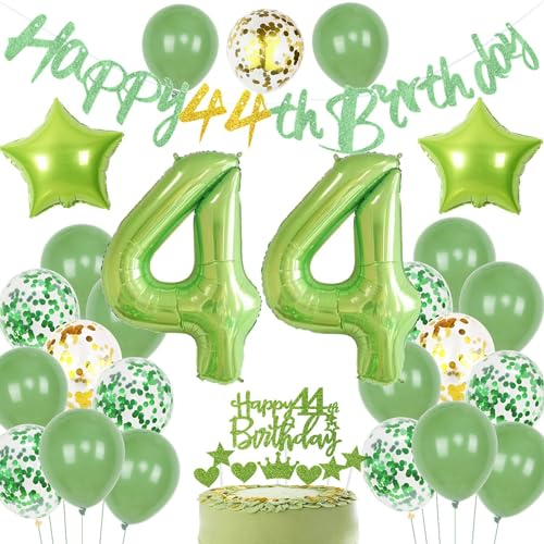 Grün Geburtstagsdeko 44 Mann, Grün 44 Geburtstag Deko Frau, Luftballons 44. Geburtstag Grün, Geburtstagsdeko Mann Grün 44. Geburtstag, Grün 44. Frau Ballon, Grün 44. Party Deko