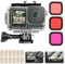Waterproof Case for DJI Osmo Action 4 Action 3, 60M/196FT Underwater Protective Dive Housing Case with 2 Cold Shoe Mount Adapter and 3 Filters, Divie Housing Accessories Kit