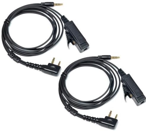 HYSHIKRA Cavo audio universale multi-pin a 3,5 mm con PTT compatibile con Midland G7 pro G8 G9 pro M24 M24 Plus M48 M99 G6 XT G7 XTR e 3,5 mm Audio Input Interface Headsets with Microfoni(2)