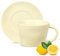MACHUMA Elegant Large Capacity 600ML Ceramic Mug and Saucer Set - European Style Breakfast Cups for Milk & Oatmeal in 4 Soft Tones (White)