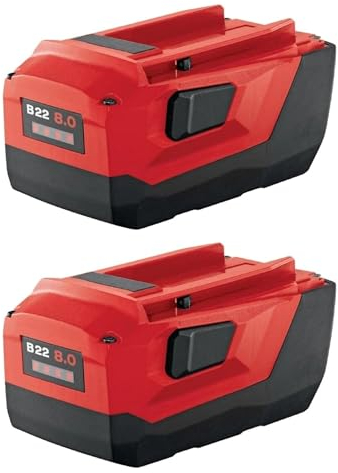 Two Packs 21.6V 8Ah Lithium-Ion Battery Replacement，Compatible For Hilti B22 18V 21.6V 22V Cordless Power Tool Hammers，Compatible For Hilti 22V