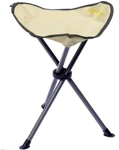 Uquip Dreibeinhocker Darcy Boulder I Faltbarer Campinghocker mit 100 kg Traglast I kompakter Klapphocker aus Stahl & Polyester I Falthocker für Camping, Wandern, Radtouren, Festivals & Reisen