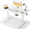 Flamaker Höhenverstellbarer Schreibtisch Ganze Tischplatte 100 x 60 cm Elektrischer Schreibtisch Höhenverstellbar für Steh-Sitz, Computertisch mit Memory-Funktion, Standing Desk,Weiß
