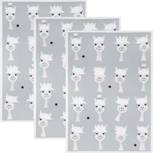 Geschirrtuch Abtrockentuch Küchentuch 3er Pack | Halbleinen | 50x70 cm Alpaka