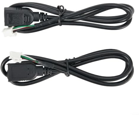 Zilimontt Adattatore per cavo USB per auto, adattatore per cavo USB da 75 cm, set di cavi adattatori, connettore a 4 pin e 6 pin, cavo di prolunga USB per autoradio stereo, nero