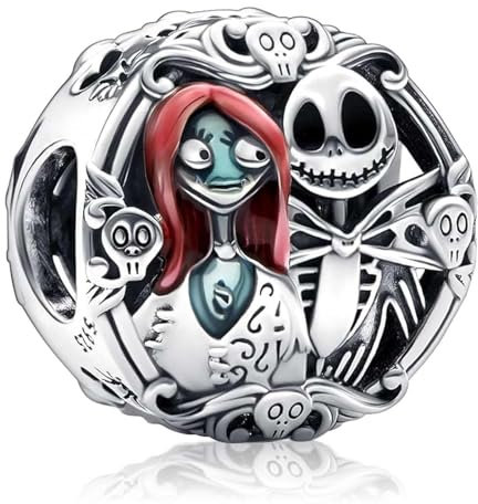 MSPOVOF Albtraum vor Weihnachten Charms Bead für Armbänder und Halsketten 925 Sterling Silber für Halloween Geburtstag Weihnachten Mutter Frauen Schmuck Geschenk