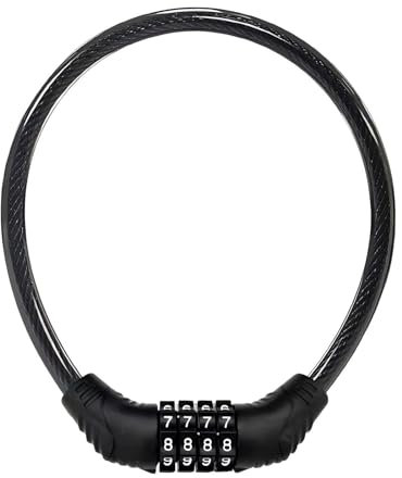 Heavy Duty Bike Lock 4 Digit Code High Security Cut Proof Bike Locks Anti-Theft D Shaped Bicycle Lock for Cycle Motorcycle Scooter Mountain Bike