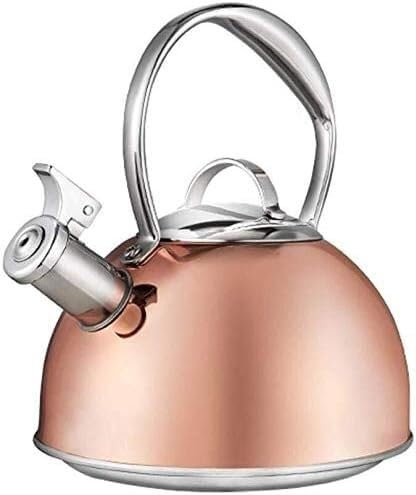 MOZ4dxy Electric kettle Premium Stylish Stove Top Large 2.6 Litre Stainless Steel Whistling Kettle Suitable For Kitchen A Variety Of Common Stoves Teapot Coffee Pot(Rose Gold)