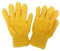xbiez Einfarbige Korallen-Samt-Damenhandschuhe, Winter, Vollfinger, dick, warm, Weihnachtsgeschenke, Handschuhe für Paare, Freundinnen, gelb, As desacribed