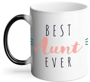 Mug Thermo-réactif Tasse Magique - Best Aunt Ever Auntie Family - 325 ml