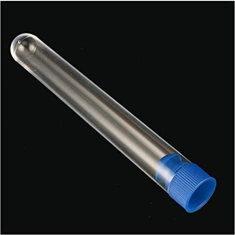 Reagenzglas 5 stücke 15mm * 100mm Hartkunststoff transparentes Reagenzglas mit Kappe 10ml Radioimmunoassay Rohr Laborbedarf Reagenzglas Kunststoff