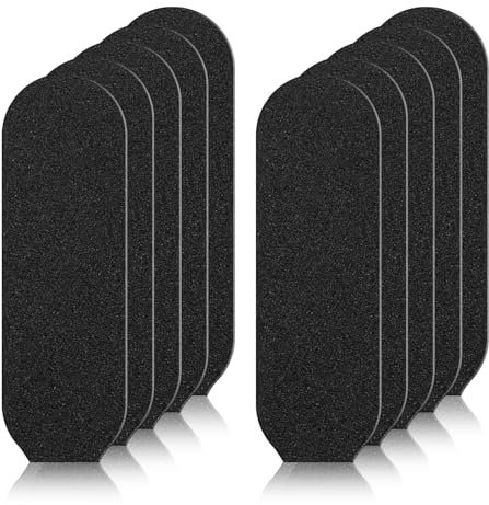50 Pcs Pedicure File Refill Pads, Self-Adhesive Foot File Replacement Pads, 100 Grit Foot Rasp Refills for Callus Removal, Dead Skin, Professional Pedicure Salon, Reusable Stainless Steel Foot File