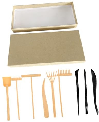 GLSTOY Japanese Zen Garden Hand Rake for Miniature Garden Decorations Diy Craft Kit
