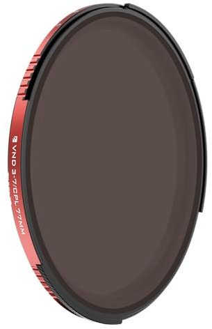 Freewell 77mm Gewinde Hybrid Variable ND/CPL Filter 3 bis 7 Stop – Filmfotografie und Videografie
