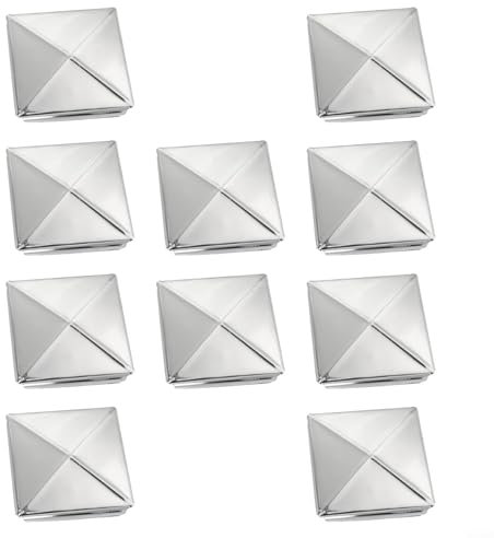 Lot de 10 capuchons pyramidaux en acier inoxydable résistant aux intempéries pour poteaux (80 mm)