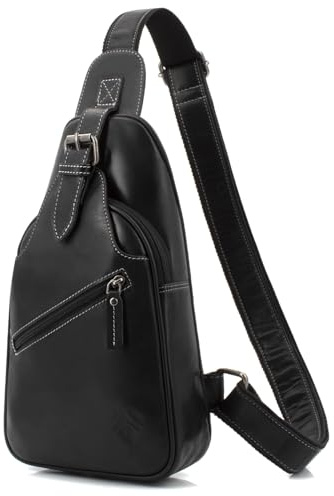 JOREY Herren Leder Umhängetasche Echtleder Robuste Crossbody Bag | Echtes Rindleder