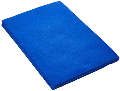 folia 520436 - Bastelfilz, mit feiner Wollqualität, 10 Blatt, 150 g/qm, 20 x 30 cm, ultramarin, klebefleckenfreie Verarbeitung - ideal für vielfältige Bastelarbeiten