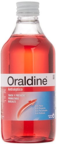 Oraldine, Colutorio liduido sabor menta De Uso Diario, ne problemas bucales, Antiséptico y Antifúngico, Previene Gingivitis y Aftas, 400 ml